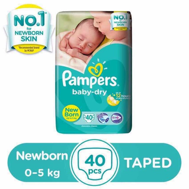 PAMPERS BABY DRY TPE VALUE NB 40`S – Magic Star Supermarket