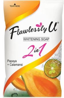 flawlessly u soap kojic glutathione 2in1 Papaya Calamansi Whitening 3x65g Flawlessly U 2in1 Green Papaya