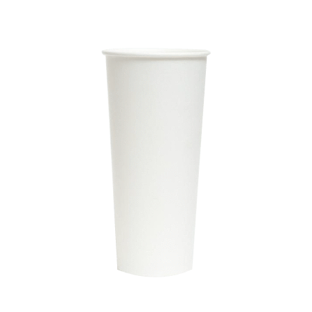 PAPER CUPS 22OZ PLAIN WHT 660ML