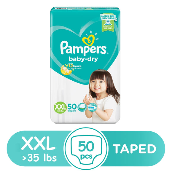 PAMPERS BABY DRY TPE SJ XXL 50`S