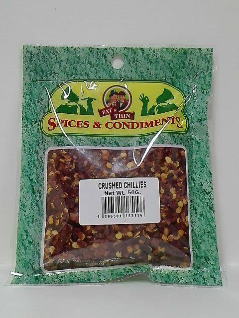 FAT & THIN CRUSHED CHILLIES 50G
