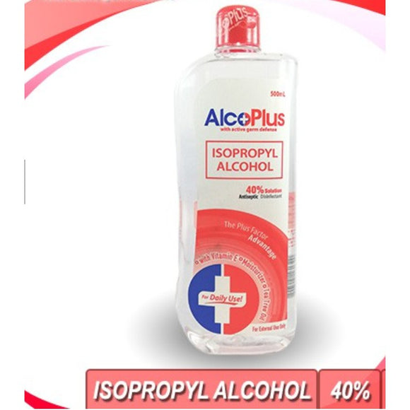 ALCOPLUS ISOPROPYL ALCOHOL 40PERCENT 500ML