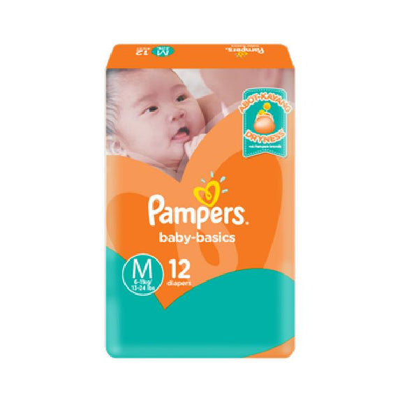PAMPERS COMF DRY MED 12`S
