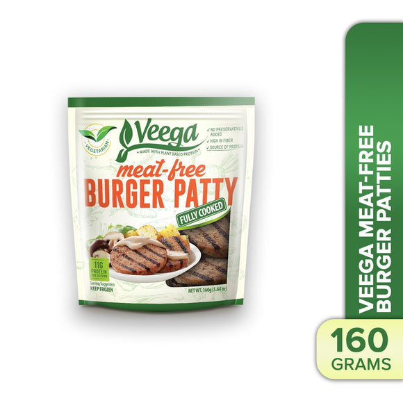VEEGA MEAT FREE BURGER PATTIES 160G