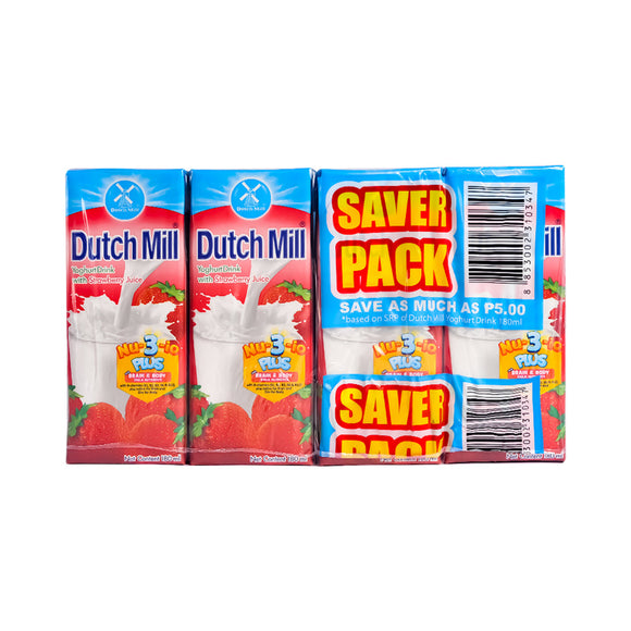 DUTCHMILL SAVERPACK STRAWBERRY 180ML 4S