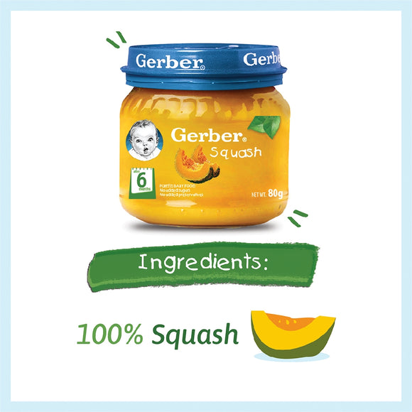 GERBER SQUASH PUREE 80G