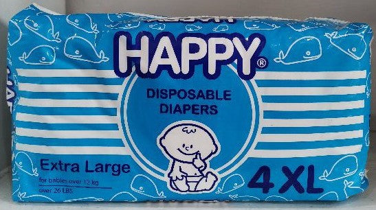 HAPPY DIAPER XL 4`S
