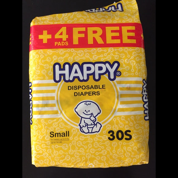 HAPPY DIAPER SML 30`S YLW