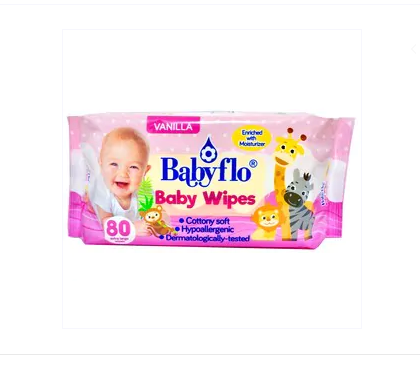 BABYFLO BABY WIPES VANILLA 80'S