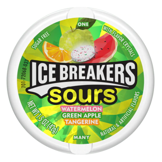 ICE BREAKERS FRUIT SOURS 1.5 OZ