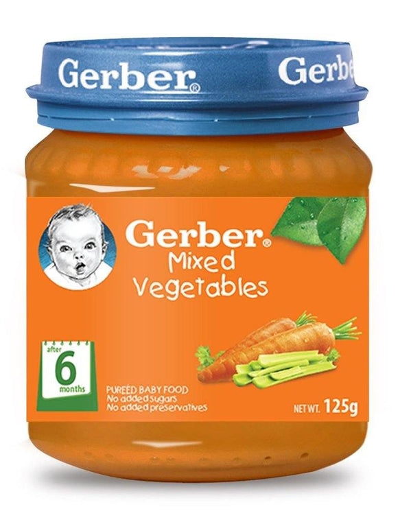 GERBER MIXED VEG PUREE 125G