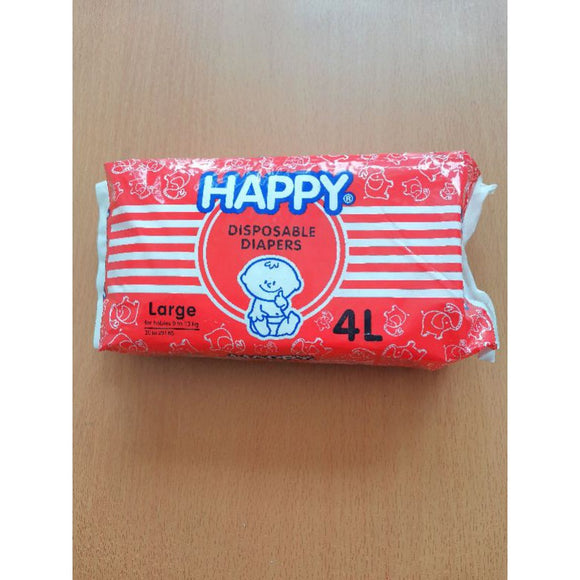 HAPPY DIAPER LRG 4`S PINK