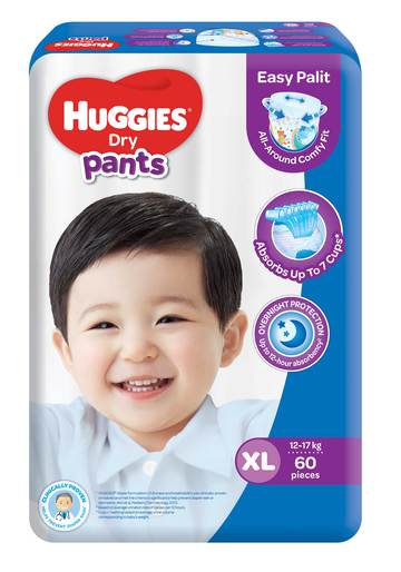 HUGGIES DRY PANTS XL 60`S