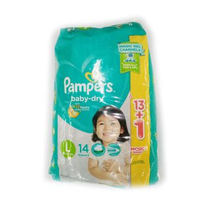 PAMPERS DRY PANTS LRG 14`S