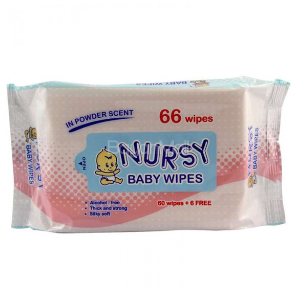 NURSY BABY WIPES 66SHTS