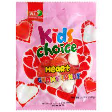 KIDS CHOICE HEART GUMMY CANDY 100G