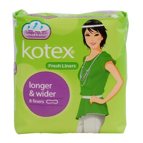 KOTEX FRESH PL LONGER&WIDER 8`S