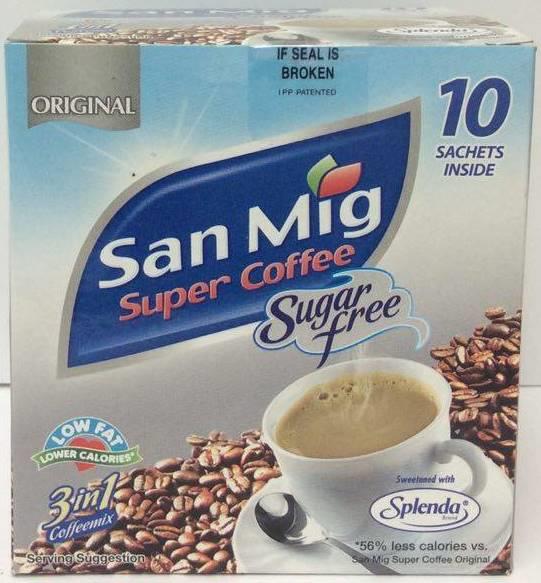 SAN MIG COFFEE ORIG SUGAR FREE 10`S