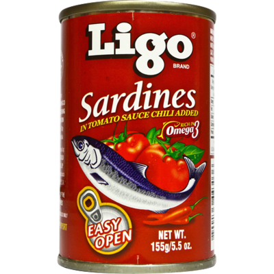 LIGO SARDINES TOMATO SAUCE CHILI 155G EOC