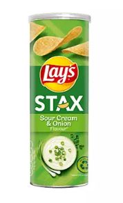 LAYS STAX SOUR CREAM & ONION 135G