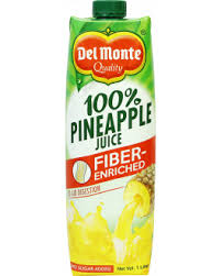 DEL MONTE PINEAPPLE JUICE FIBER 1L TETRA