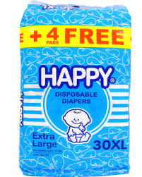 HAPPY DIAPER XL 30`S