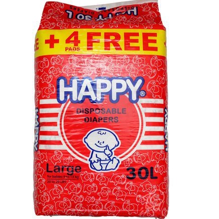 HAPPY DIAPER LRG 30`S RED
