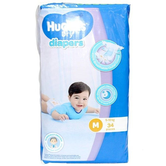 HUGGIES DRY ECO MED 34`S