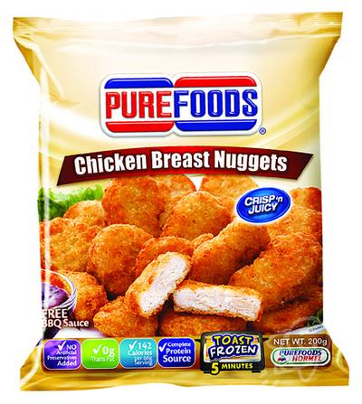 PURE FOODS CHKN BREAST NUGG 200GM