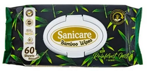 SANICARE BAMBOO WIPES 60`S